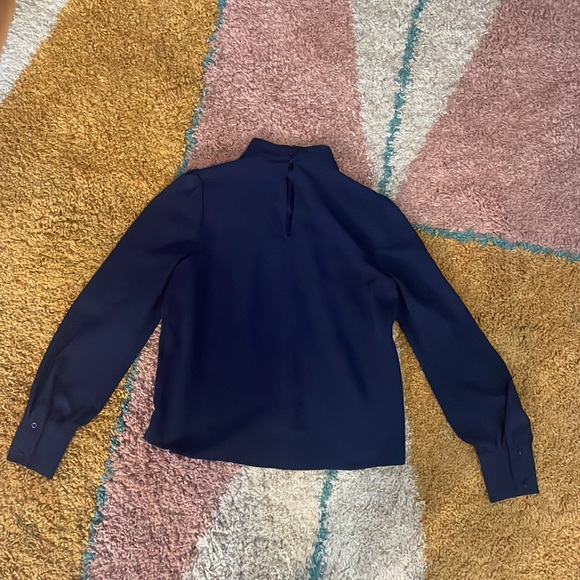 Navy blue long sleeve blouse from forever 21 - Picture 3 of 6